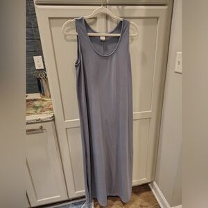 Lolë Sleeveless Maxi Dress | Dusty Blue | Size M | Side Slits